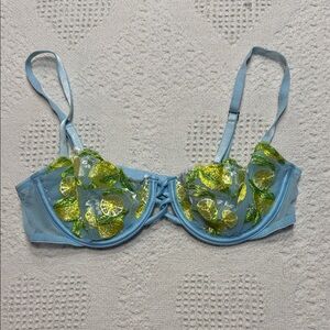 Victoria’s Secret Lemon Embroidered No Padding Bra (34B)
